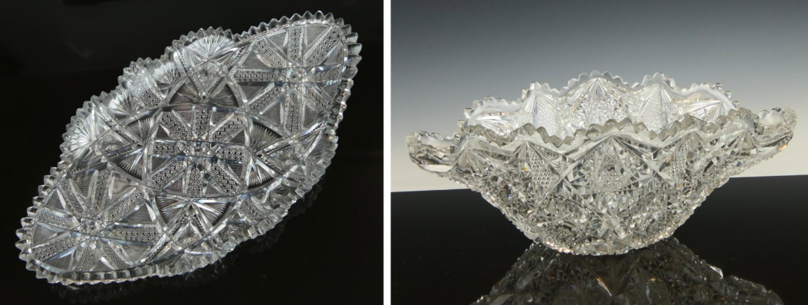 2 LARGE AMERICAN BRILLIANT CUT GLASS ITEMS (1 of 9)