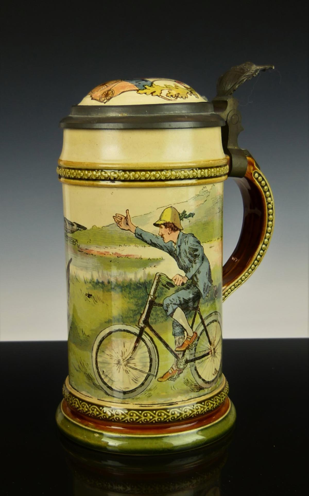 ANTIQUE GESCHUTZT HALF LITRE STEIN (1 of 4)