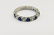 TIFFANY & CO 950 PLATINUM DIAMOND SAPPHIRE RING - 6