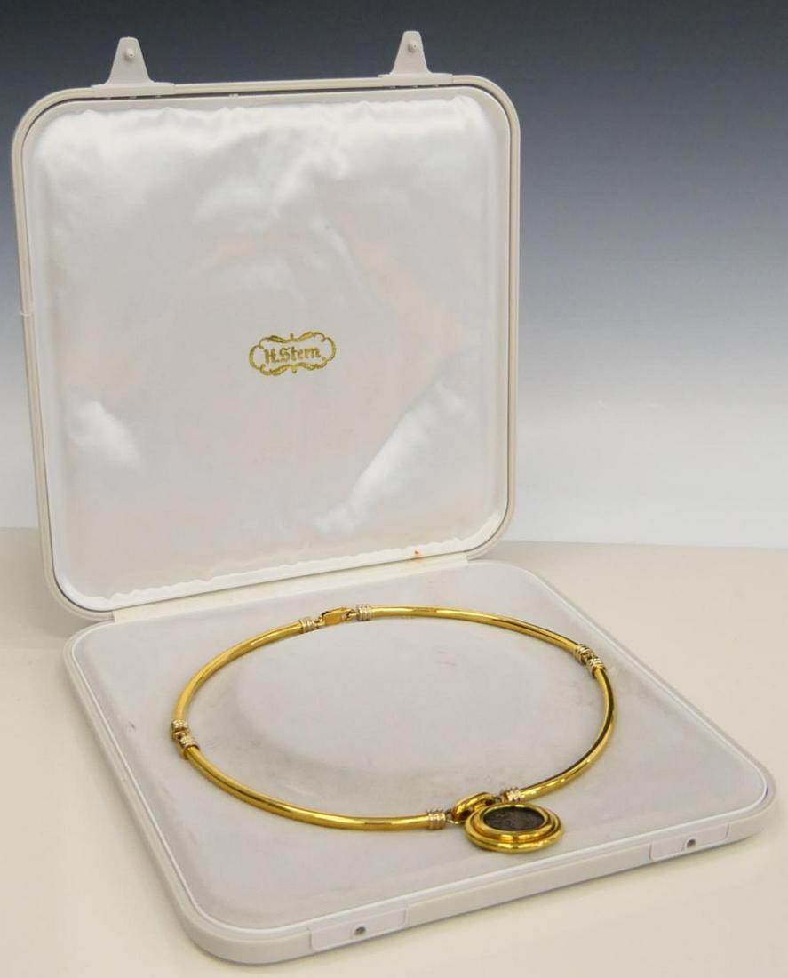 H.STERNS 18KT Y GOLD NECKLACE ANTIQUE COIN (1 of 9)