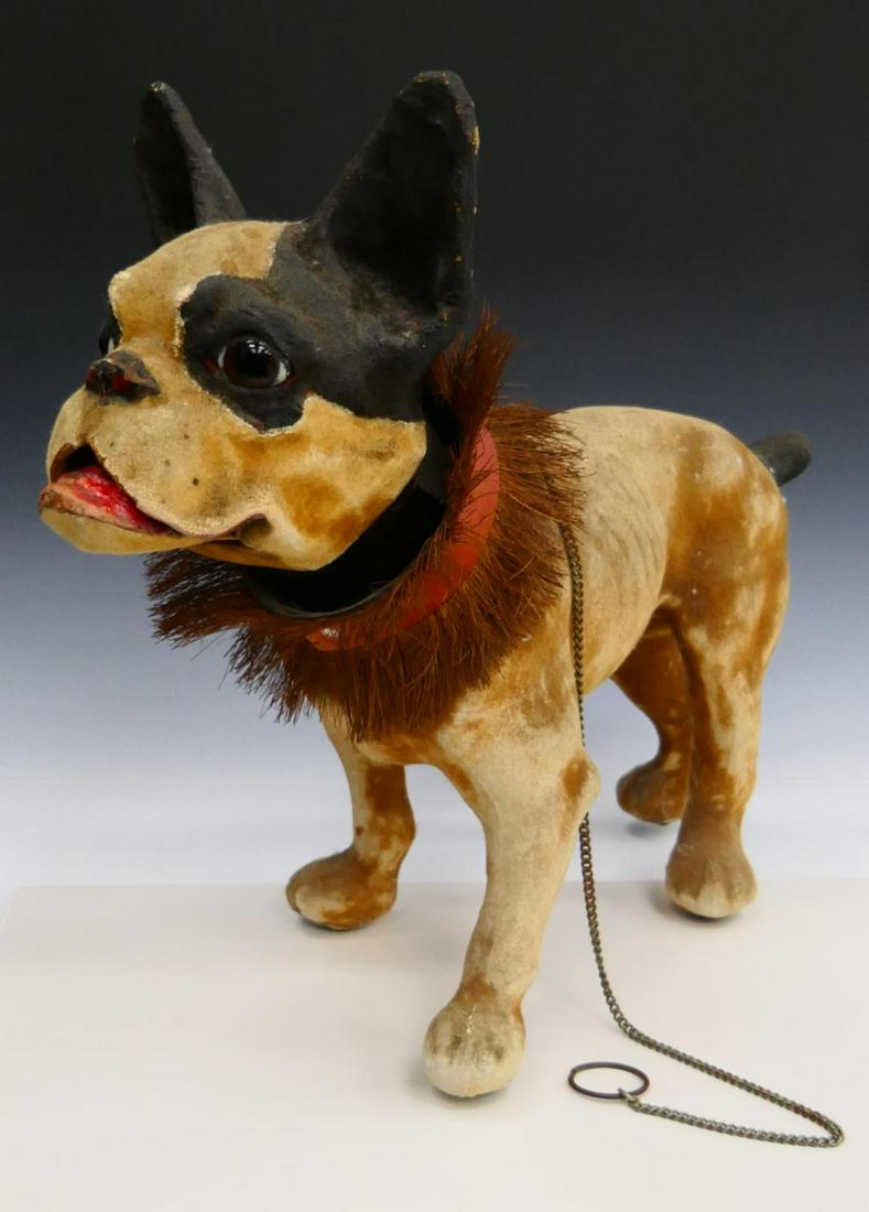 1880 PAPER PAPIER MACHE PULL TOY FRENCH  BULL DOG (1 of 10)