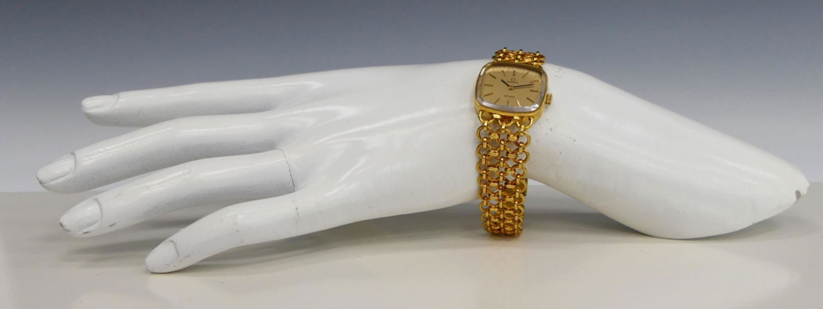 WOMENS 18KT Y GOLD OMEGA  DEVILLE WATCH & BAND (1 of 11)