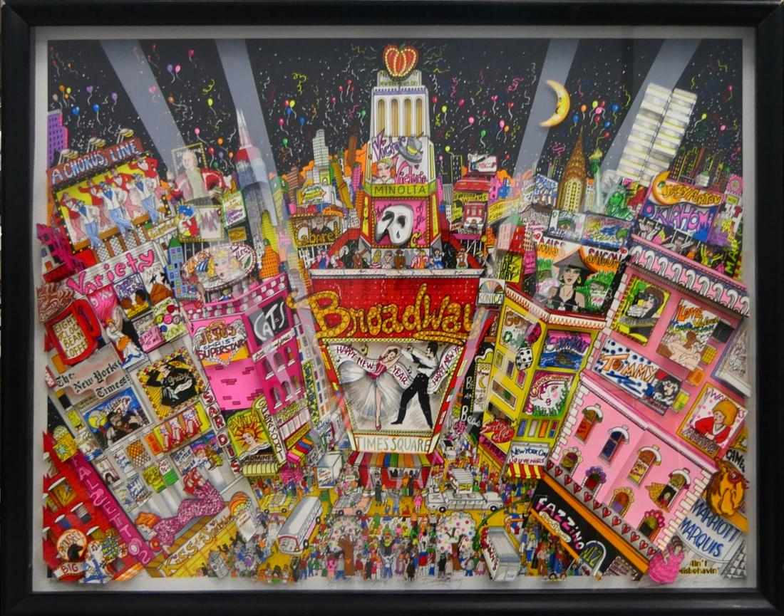 CHARLES FAZZINO (USA b1955) A NEW YEAR ON BROADWAY (1 of 9)