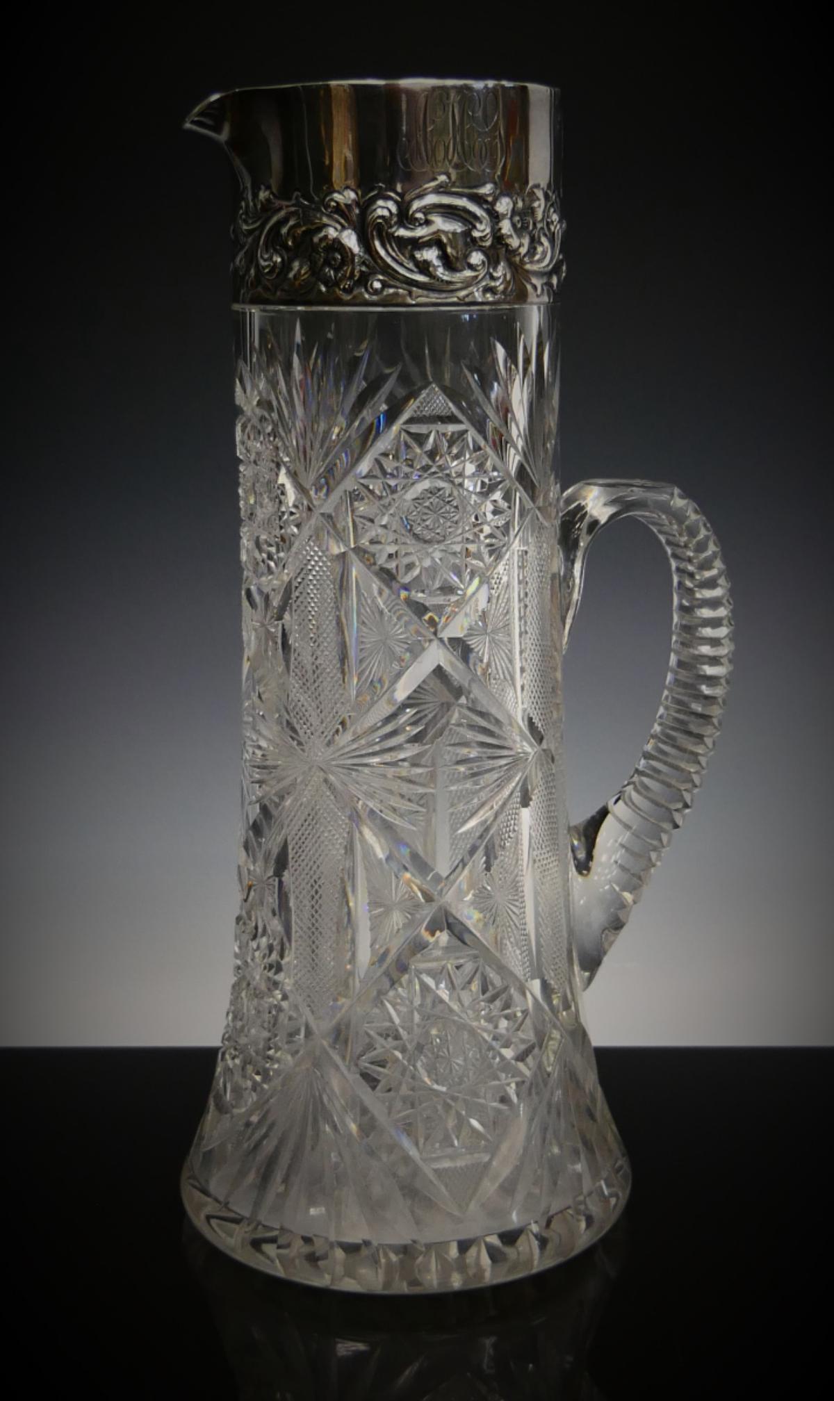DOMINIC & HAFF ANTIQUE STERLING & CRYSTAL TANKARD (1 of 10)