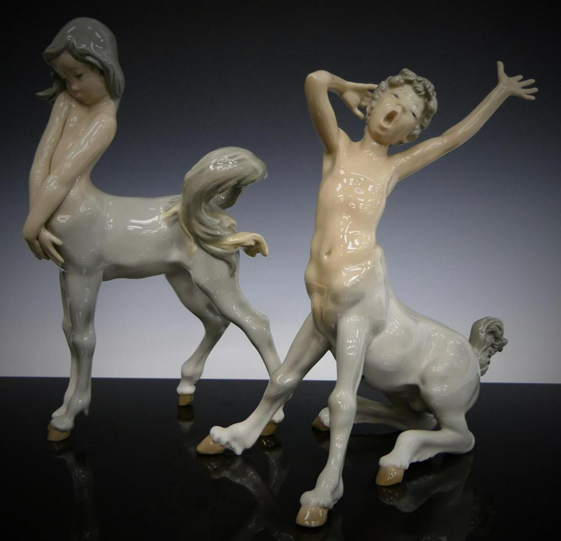 2 LLADRO FIGURES CENTAUR BOY & GIRL 1012 & 1013 (1 of 6)