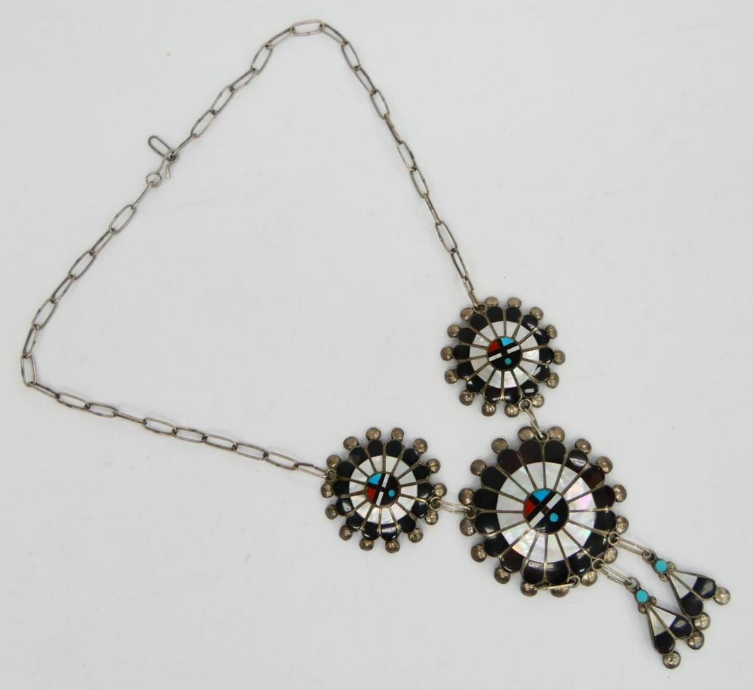 PE ZUNI NATIVE AMERICAN MULTI-STONE NECKLACE (1 of 8)