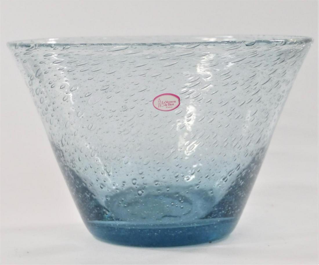 BIOT GLASS FRENCH CENTERPIECE FRUIT BOWL (1 of 3)