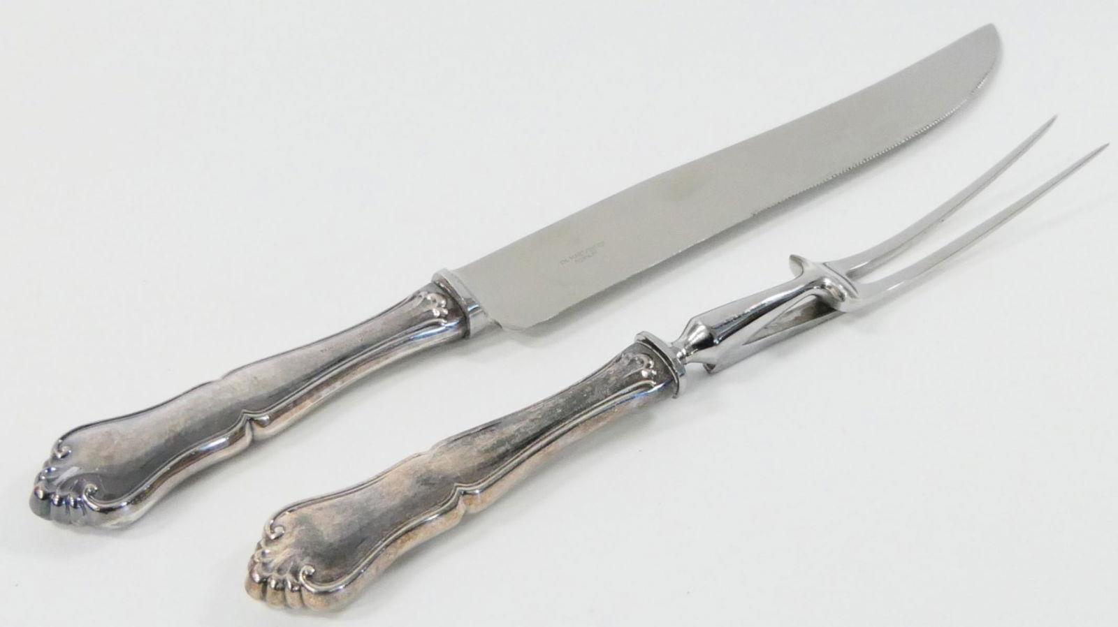 TH MARTHINSEN NORWAY STERLING HANDLE CARVING SET (1 of 10)