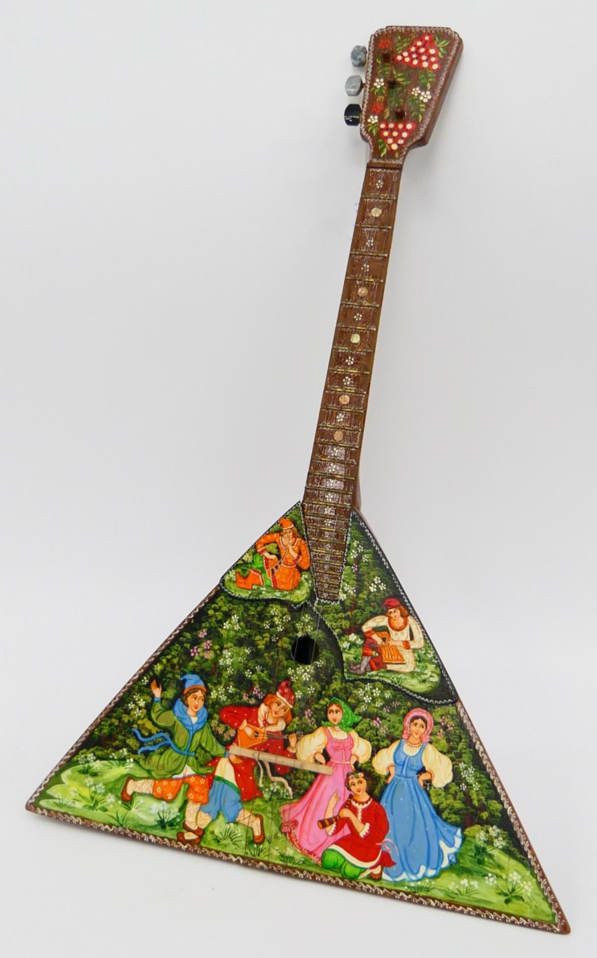 FINE HAND PAINTED RUSSIAN BALALAIKA (1 of 8)