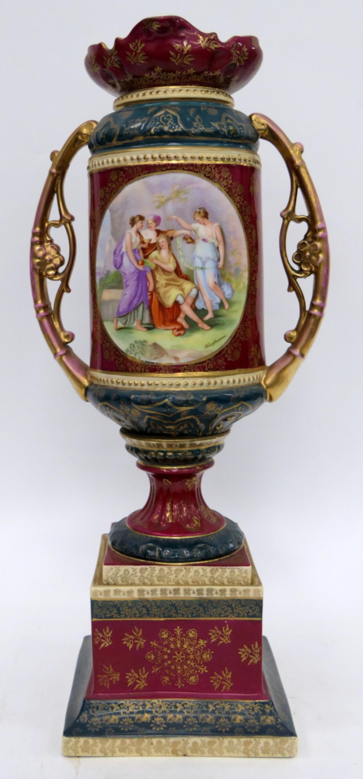 ROYAL VIENNA  KAUFMAN LARGE PORCELAIN URN (1 of 13)