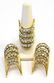 FINE 14 K YG 8CT DIAMOND EARRINGS RING SUITE