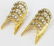 FINE 14 K YG 8CT DIAMOND EARRINGS RING SUITE - 2