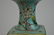 CHINESE TURQUOISE GROUND PEONY BLOOMS SQUARE VASE - 3