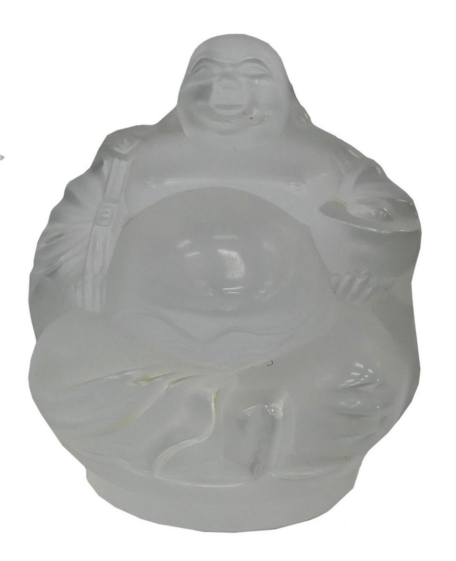 LALIQUE FRANCE CRYSTAL BUDDHA FIGURE (1 of 7)