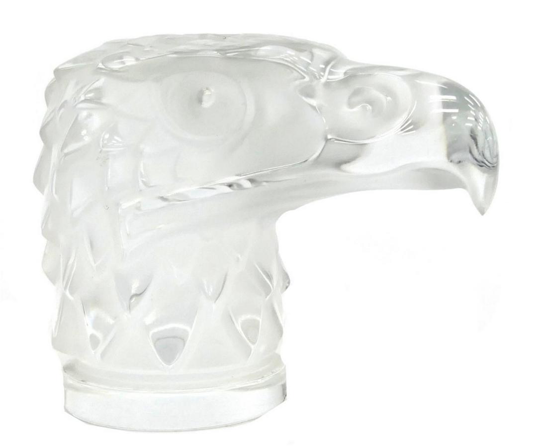 LALIQUE FRANCE CRYSTAL EAGLE HEAD FIGURE (1 of 6)