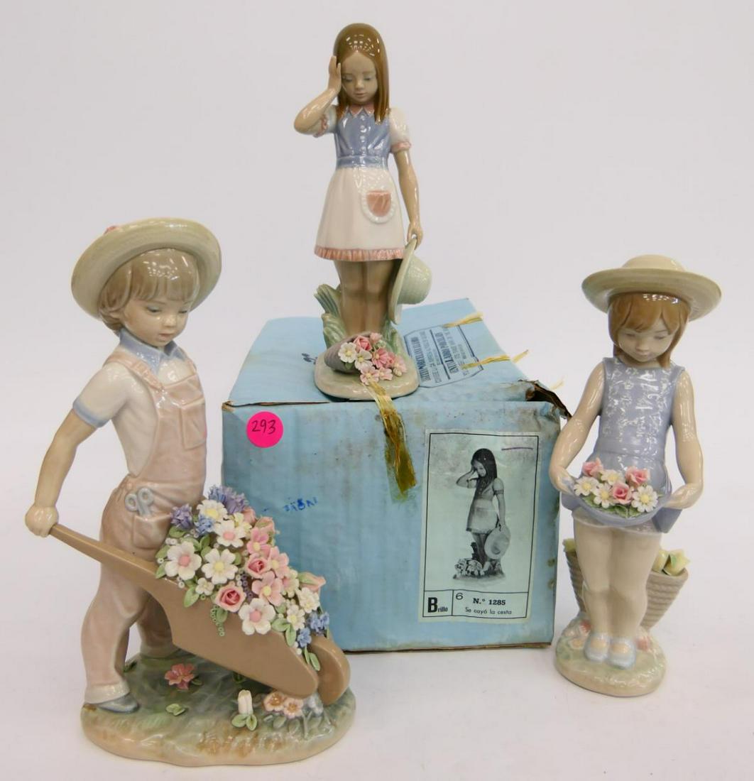 3 LLADRO PORCELAIN FIGURAL GROUP (1 of 11)