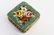 VINTAGE ITALIAN GOLD PLATE MICRO MOSAIC PILL BOX - 2
