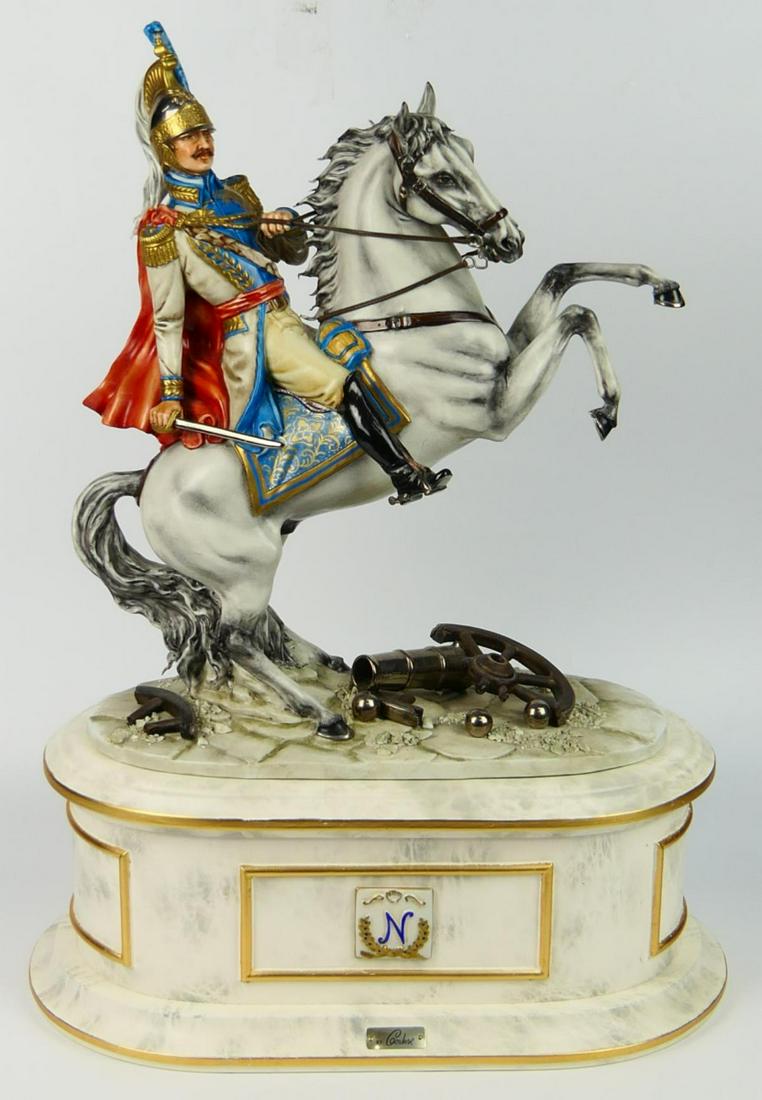 LARGE CORTESE CAPODIMONTE NAPOLEAONIC SCULPTURE (1 of 7)