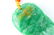 ANTIQUE CHINESE GREEN JADEITE BIRD & LOTUS PENDANT - 2