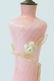 Pr VINTAGE MURANO VENETIAN PINK GLASS FLORAL LAMPS - 2