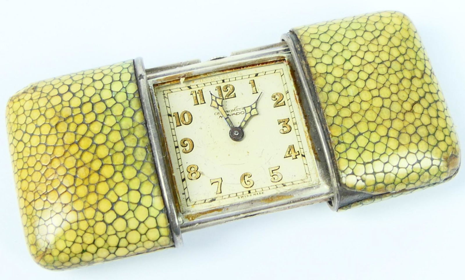 MOVADO ERMETTO CHRONOMETRE 1930 TRAVELLING WATCH (1 of 6)