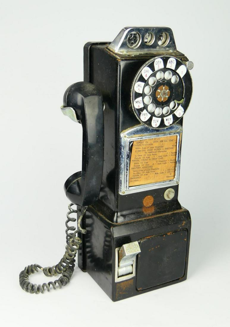 MID CENTURY BELL SYSTEMS ROTARY PAY PHONE (1 of 7)