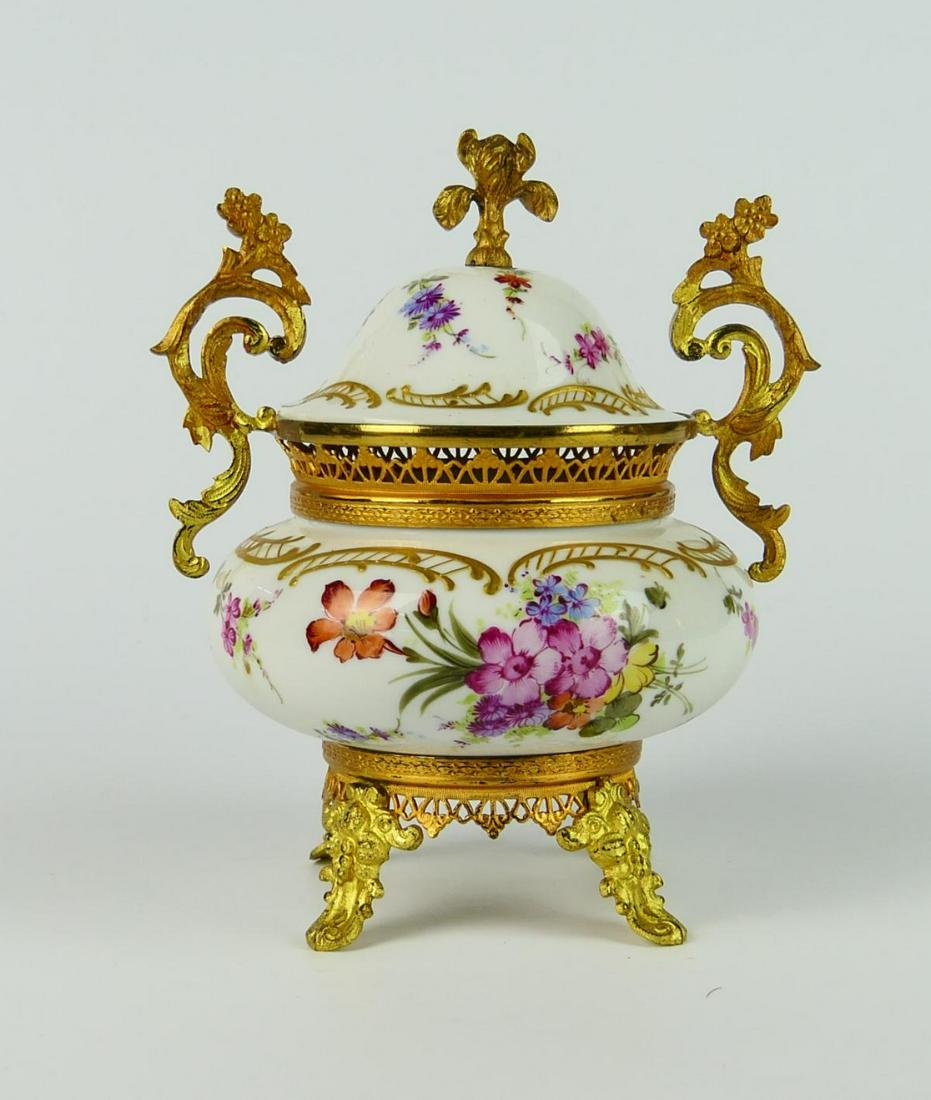 FRENCH SEVRES GILT METAL MOUNTED COVERED JAR (1 of 7)