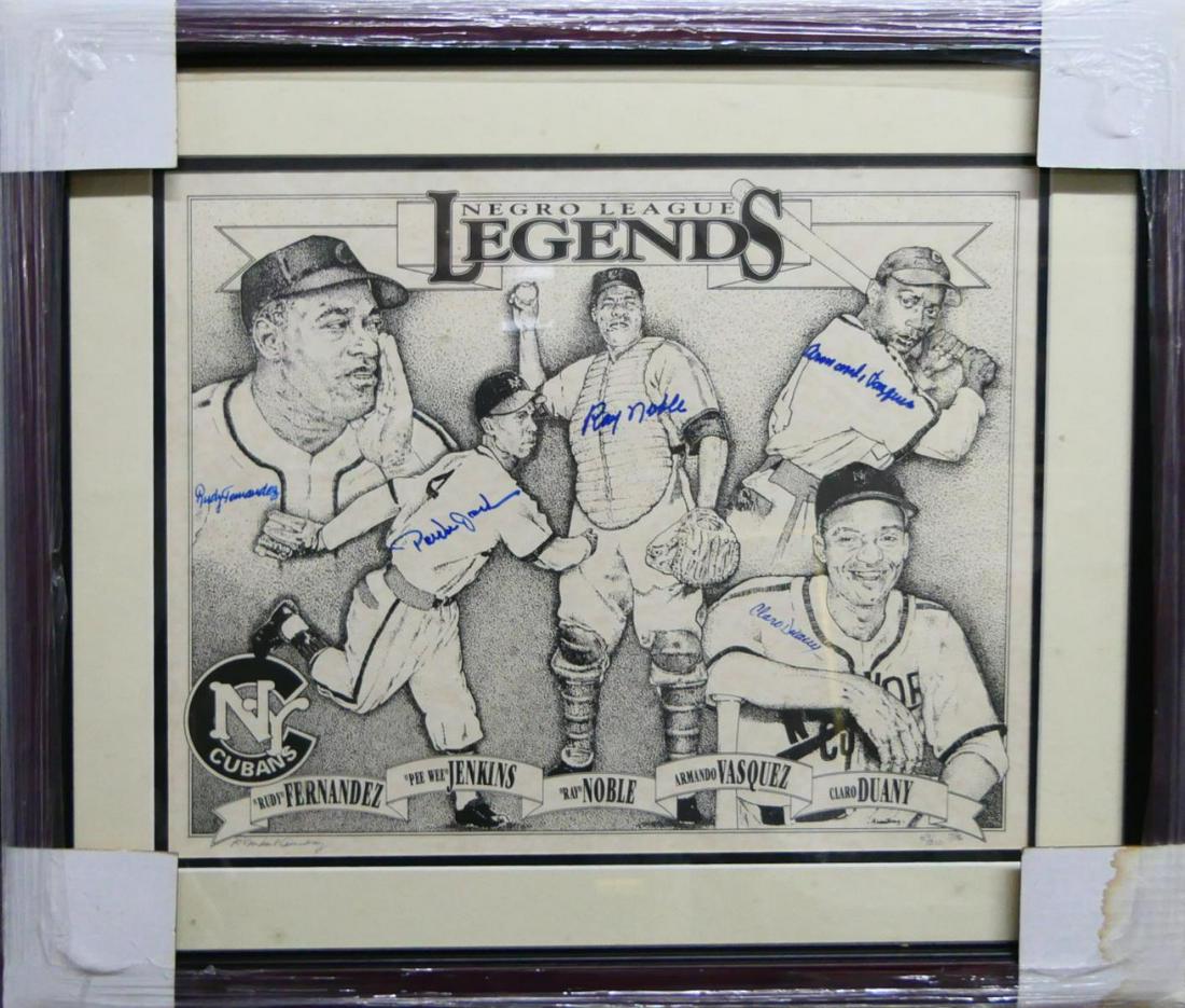 SIGNED "NEGRO LEAGUE LEGENDS" LE LITHOGRAPH JSA (1 of 6)