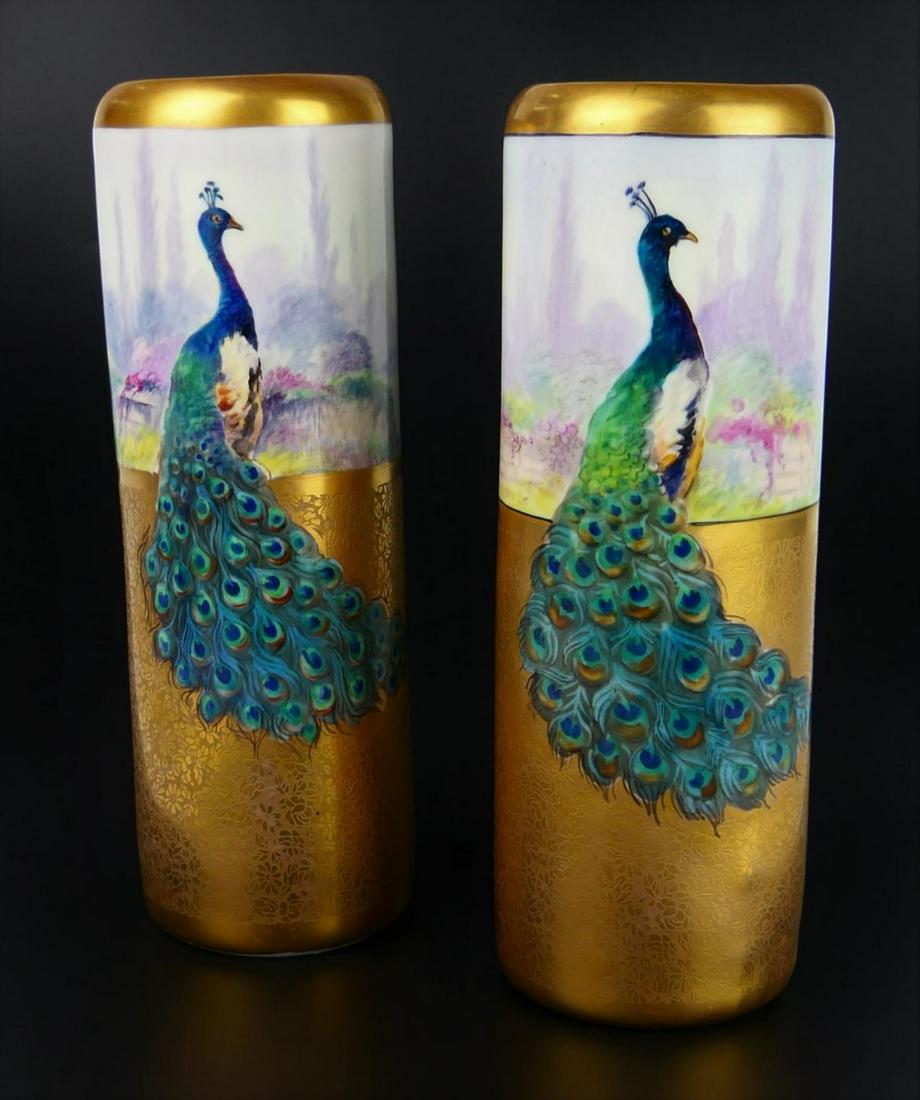 PICKARD CHALLINOR H.P.  PAIR OF PICKARD VASES (1 of 9)