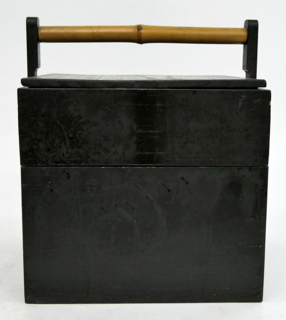 CHINESE BUN WARMER ANTIQUE BOX (1 of 7)