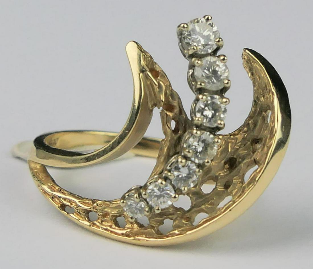 14KT YELLOW GOLD 1/2 CT LADIES ESTATE RING (1 of 6)