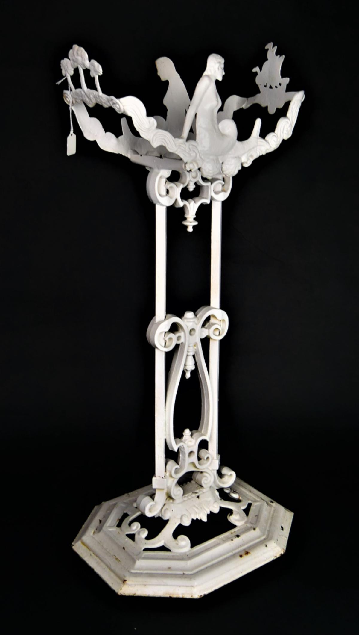 VICTORIAN WROUGHT IRON & CAST IRON FISH BOWL STAND (1 of 6)