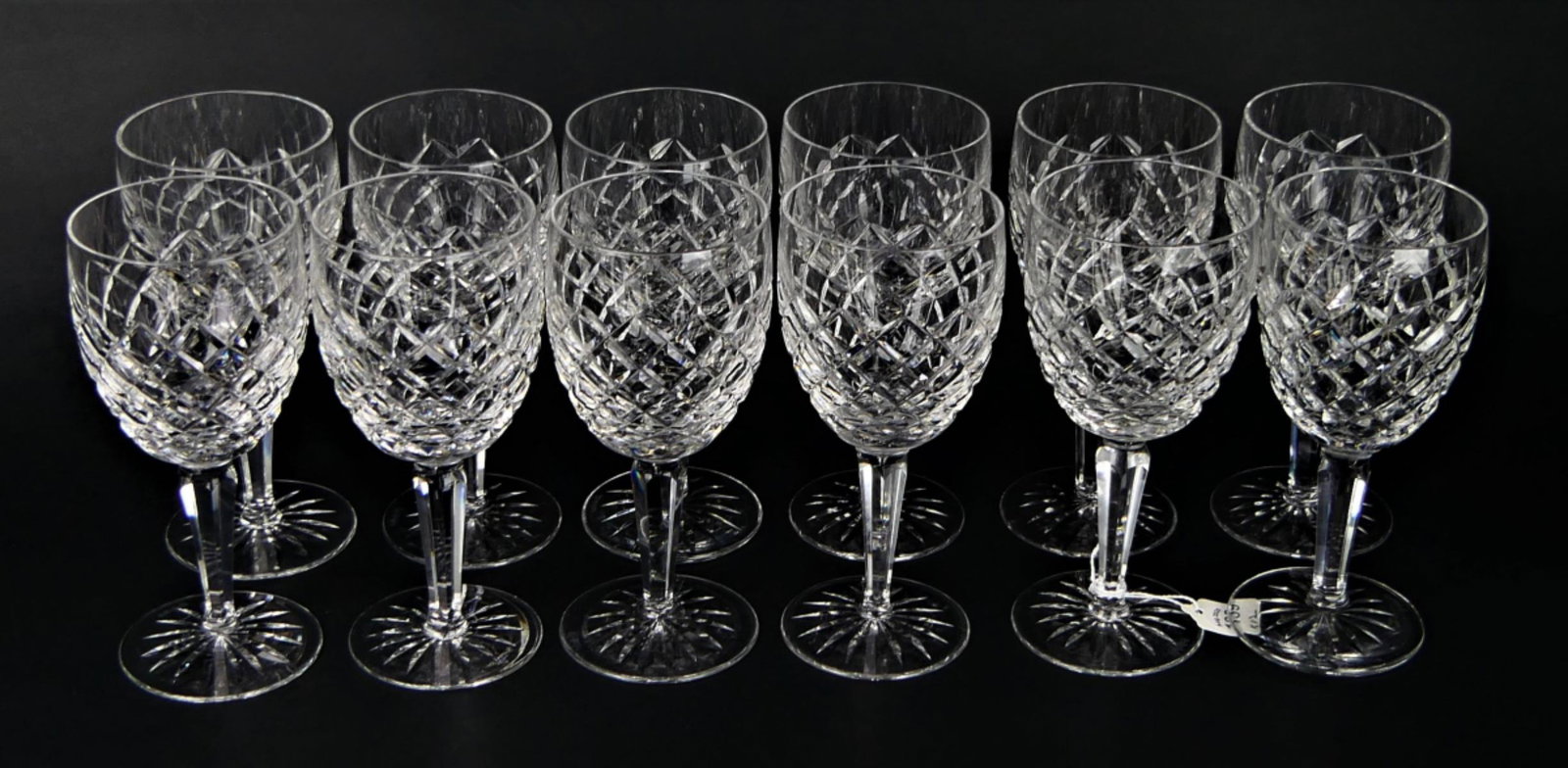 12 WATERFORD "COMERAGH" WATER GOBLET GLASSES (1 of 2)