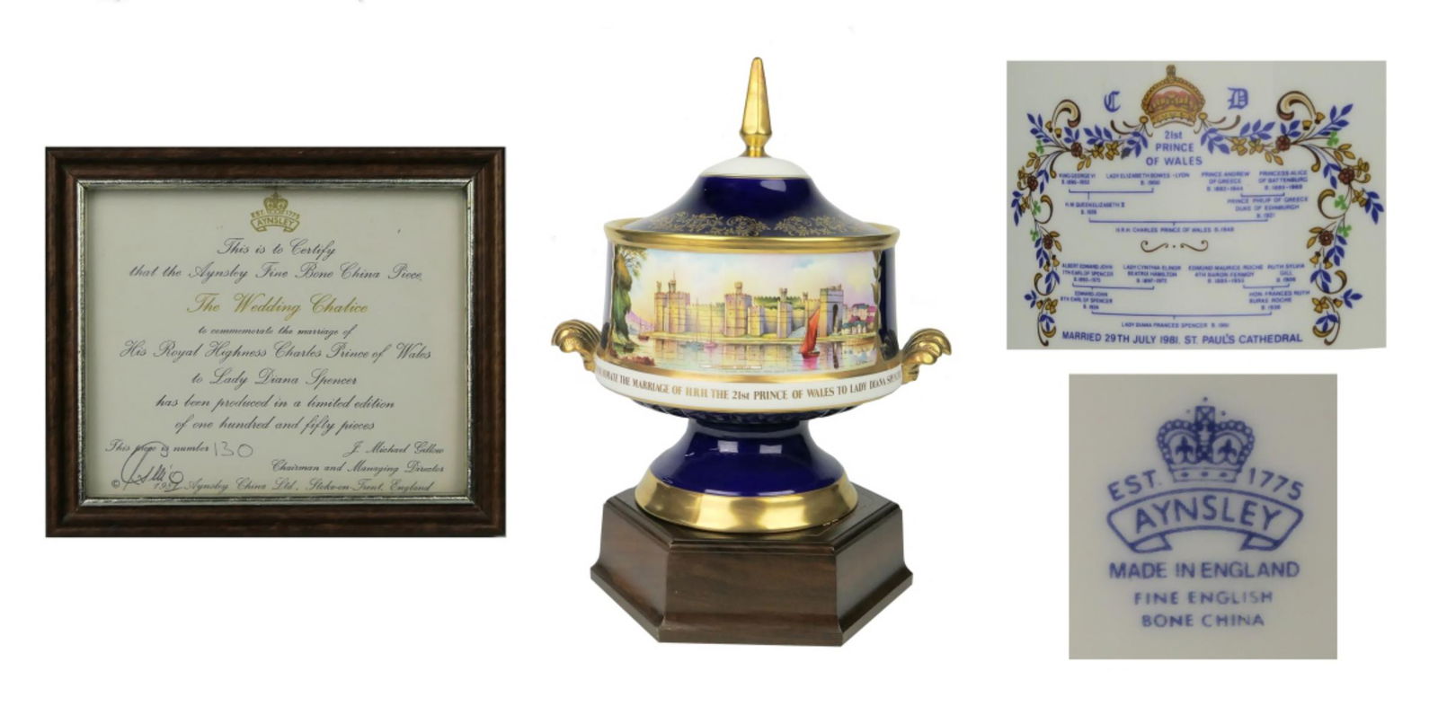 AYNSLEY PORCELAIN LE "THE WEDDING CHALICE" (1 of 12)