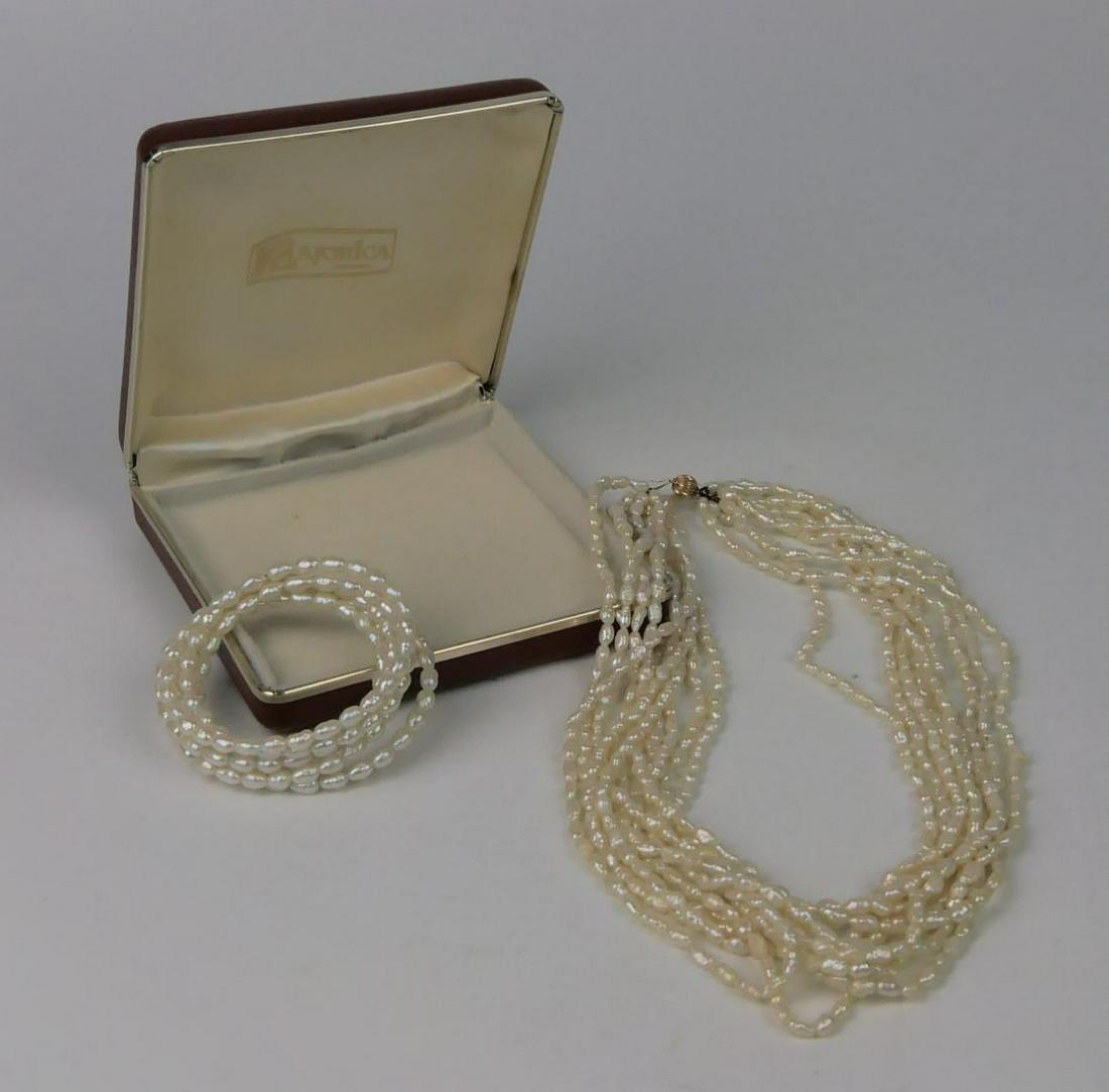 LOVELY MAJORCA BAROQUE PEARL SUITE 14KT GOLD CLASP (1 of 5)