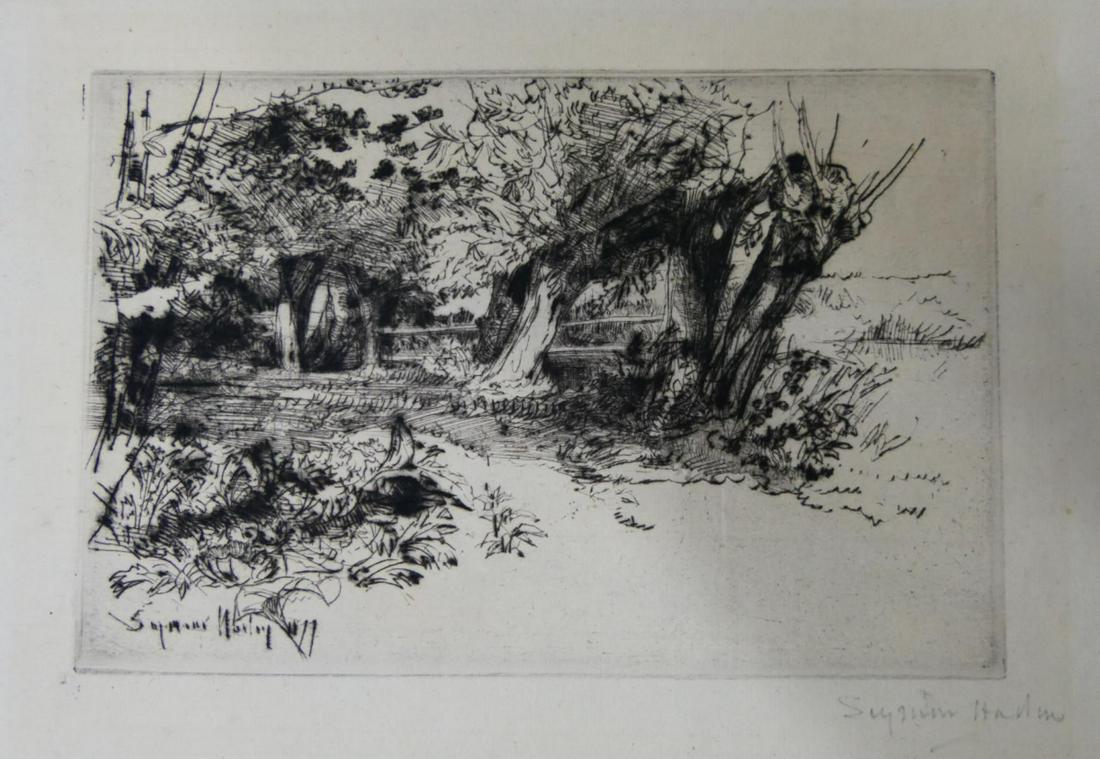 SEYMOUR HORTON? LANDSCAPE ETCHING PENCIL SIGNED (1 of 3)
