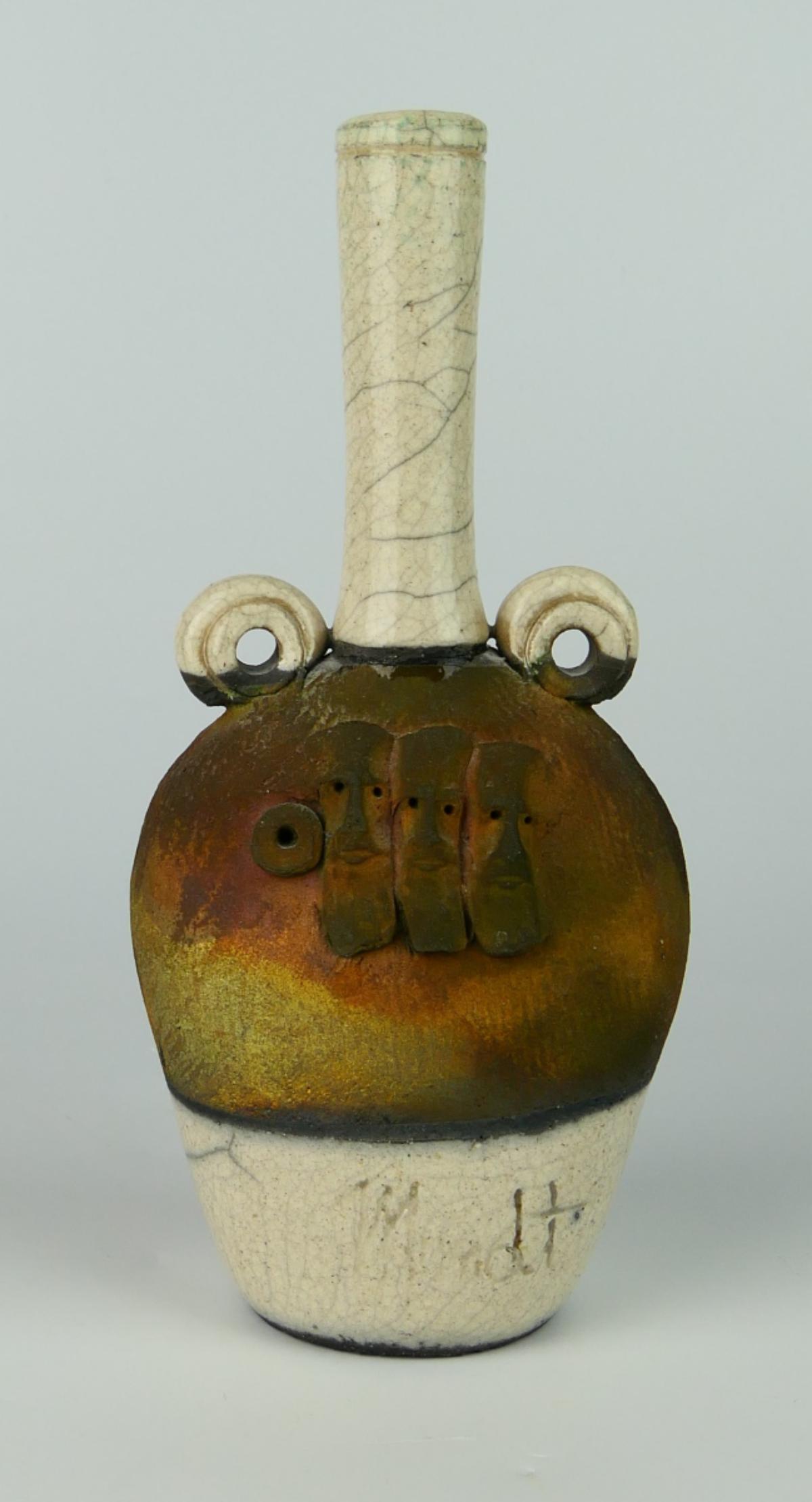 PHIL MUNDT SIGNED POTTERY NATIVE INDIAN VASE (1 of 6)