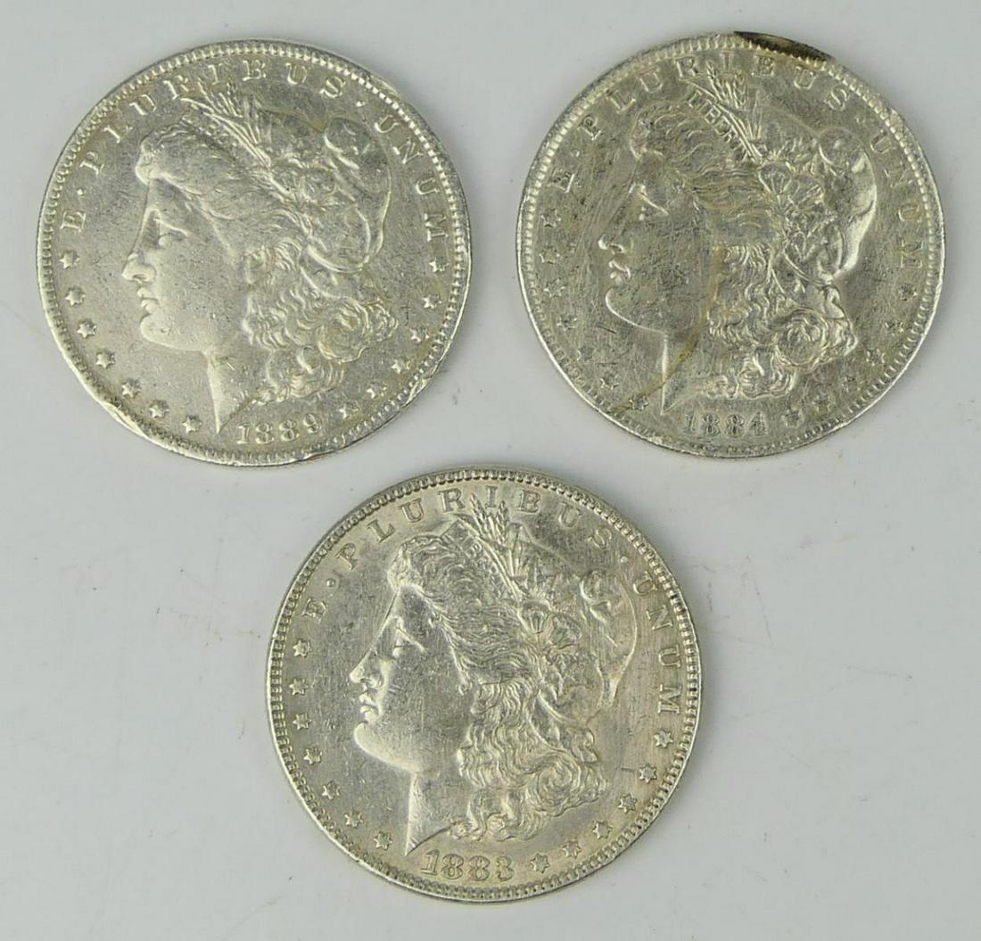 LOT OF (3) U.S. MORGAN SILVER DOLLARS (1 of 5)