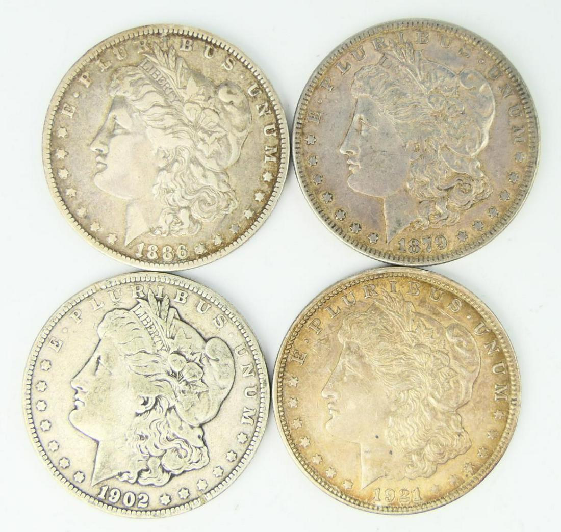 LOT OF (4) U.S. MORGAN SILVER DOLLARS (1 of 6)