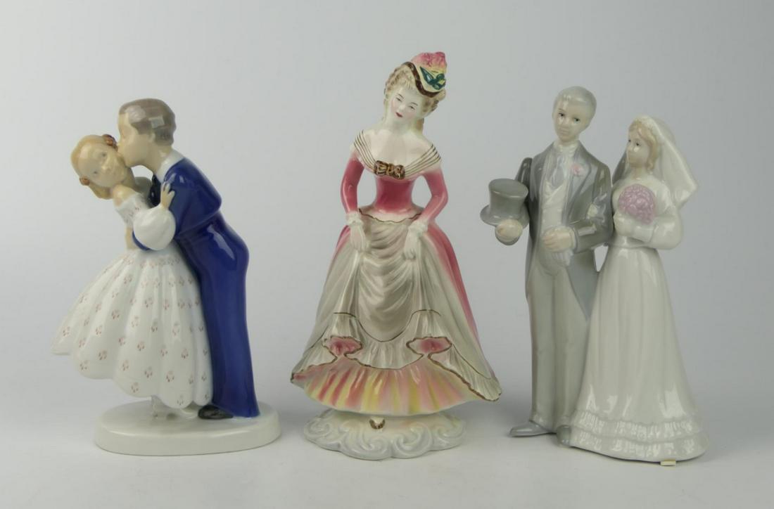 3 PORCELAIN FIGURES; B&G, GOLDSCHEIDER ARNART (1 of 2)