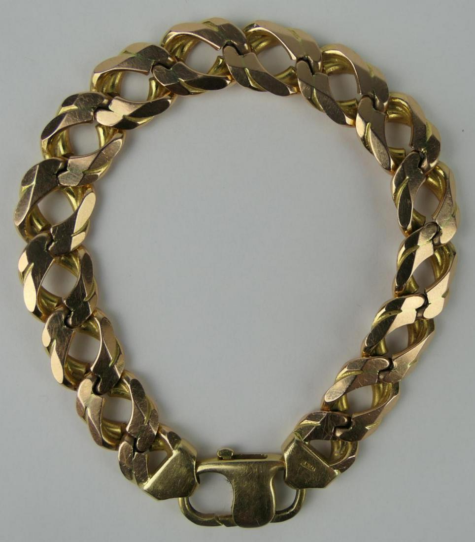 HEAVY 14KT YELLOW GOLD MEN'S CUBAN LINK BRACELET (1 of 4)