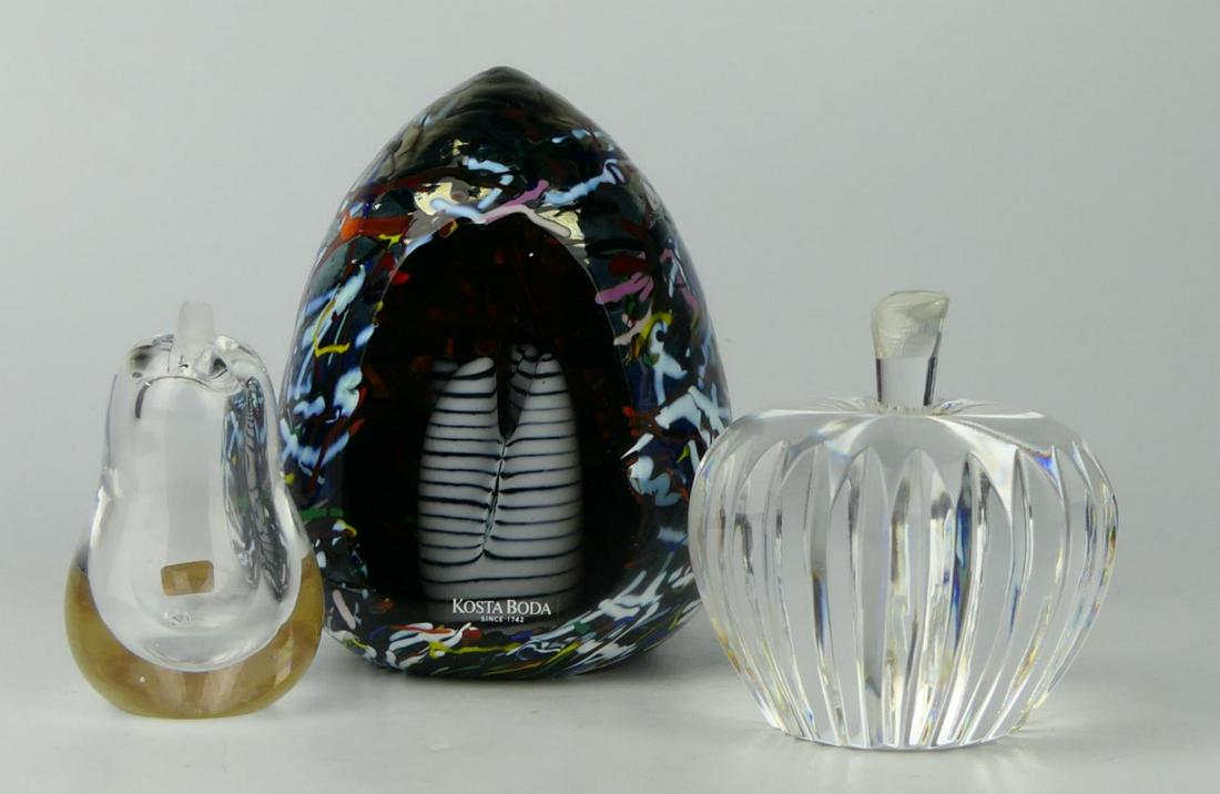 LOT OF 3 SIGNED STUDIO ART GLASS & CRYSTAL ITEMS (1 of 7)