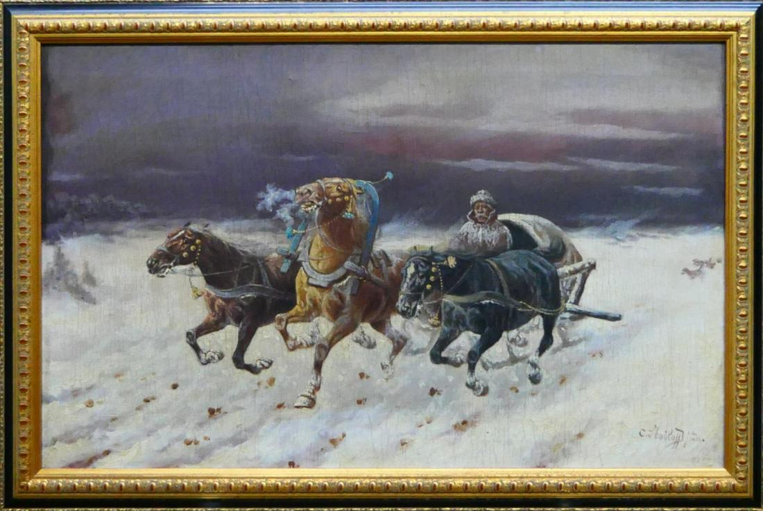 RUSSIAN MASTER CONSTANTIN STOILOFF (1850-1924) O/C (1 of 10)