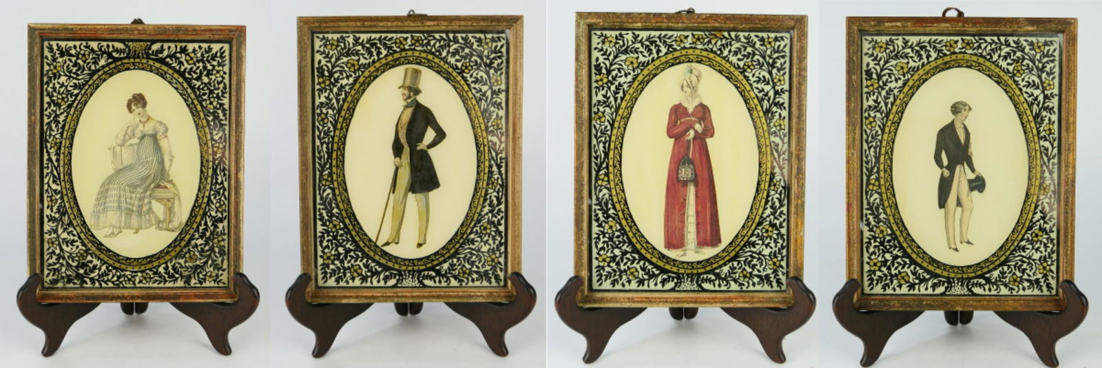 4 ANTIQUE FASHION ETCHINGS ELIZABETH DAVIDSON (1 of 6)