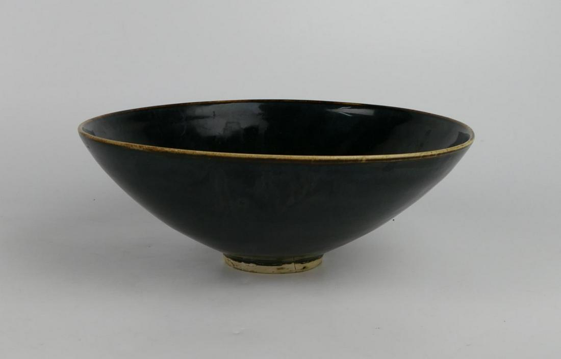 CHINESE BLACK TING CONICAL BOWL (1 of 7)