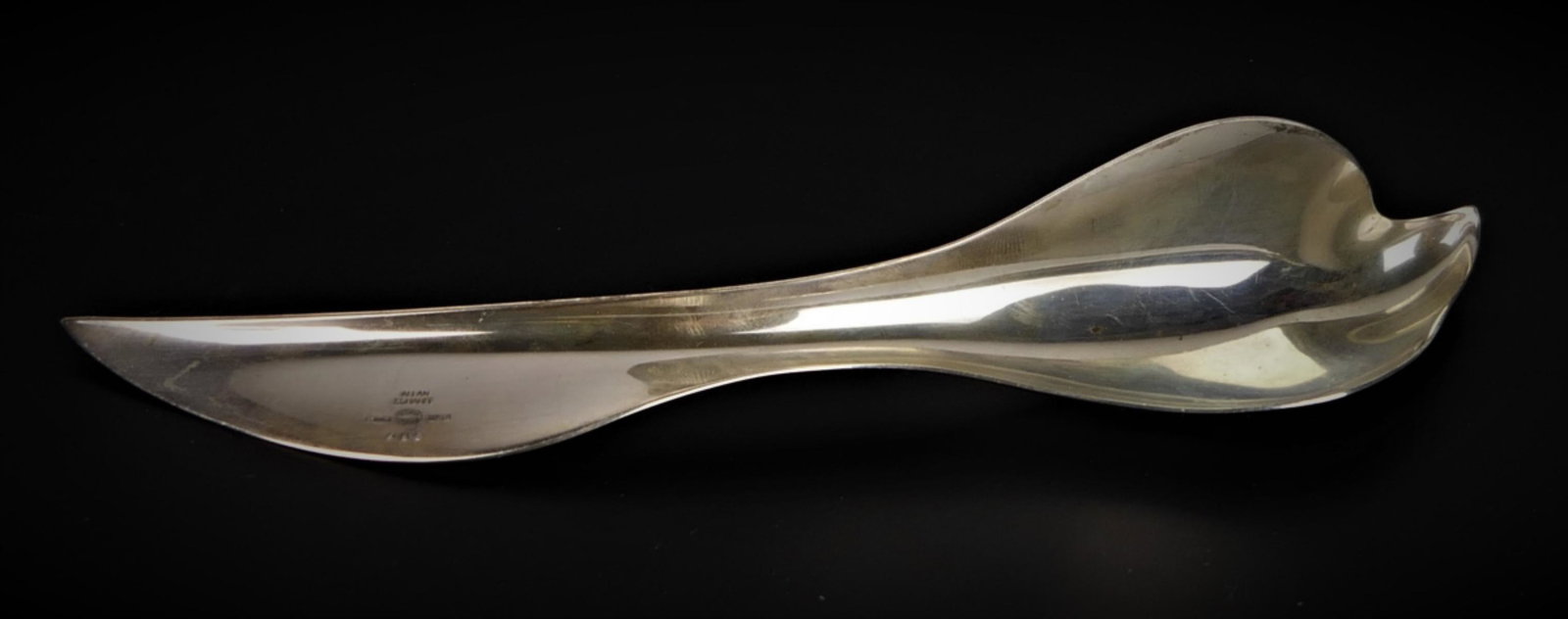 GEORG JENSEN STERLING LETTER OPENER ALLAN SCHARFF: Measures just under 8" long, signed 1.6 ozt