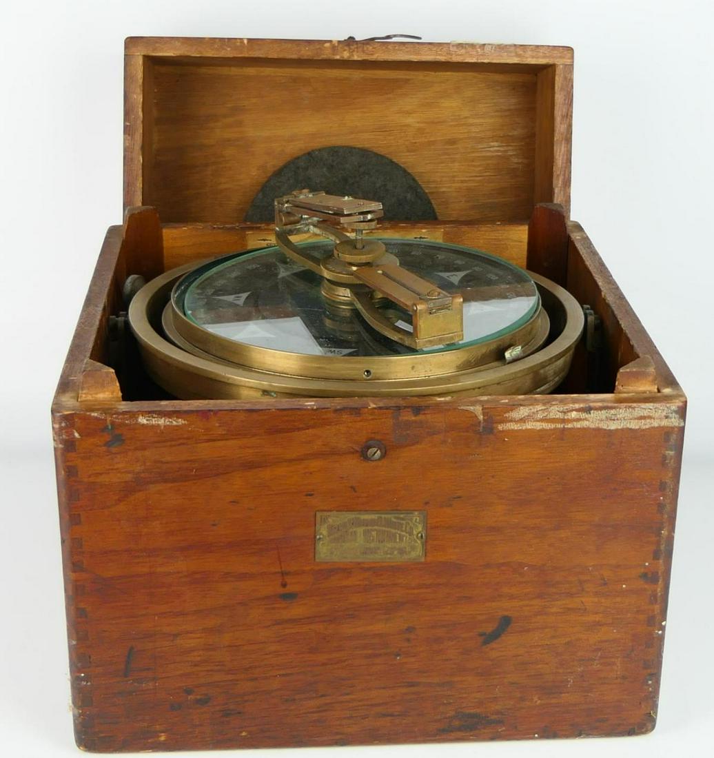 Vintage Kelvin & Wilfrid O. White Ship's Compass