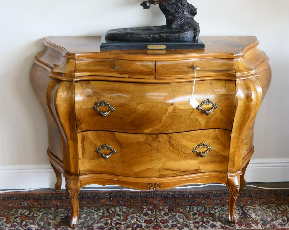ITALIAN WALNUT SERPENTINE FRONT COMMODE (1 of 6)
