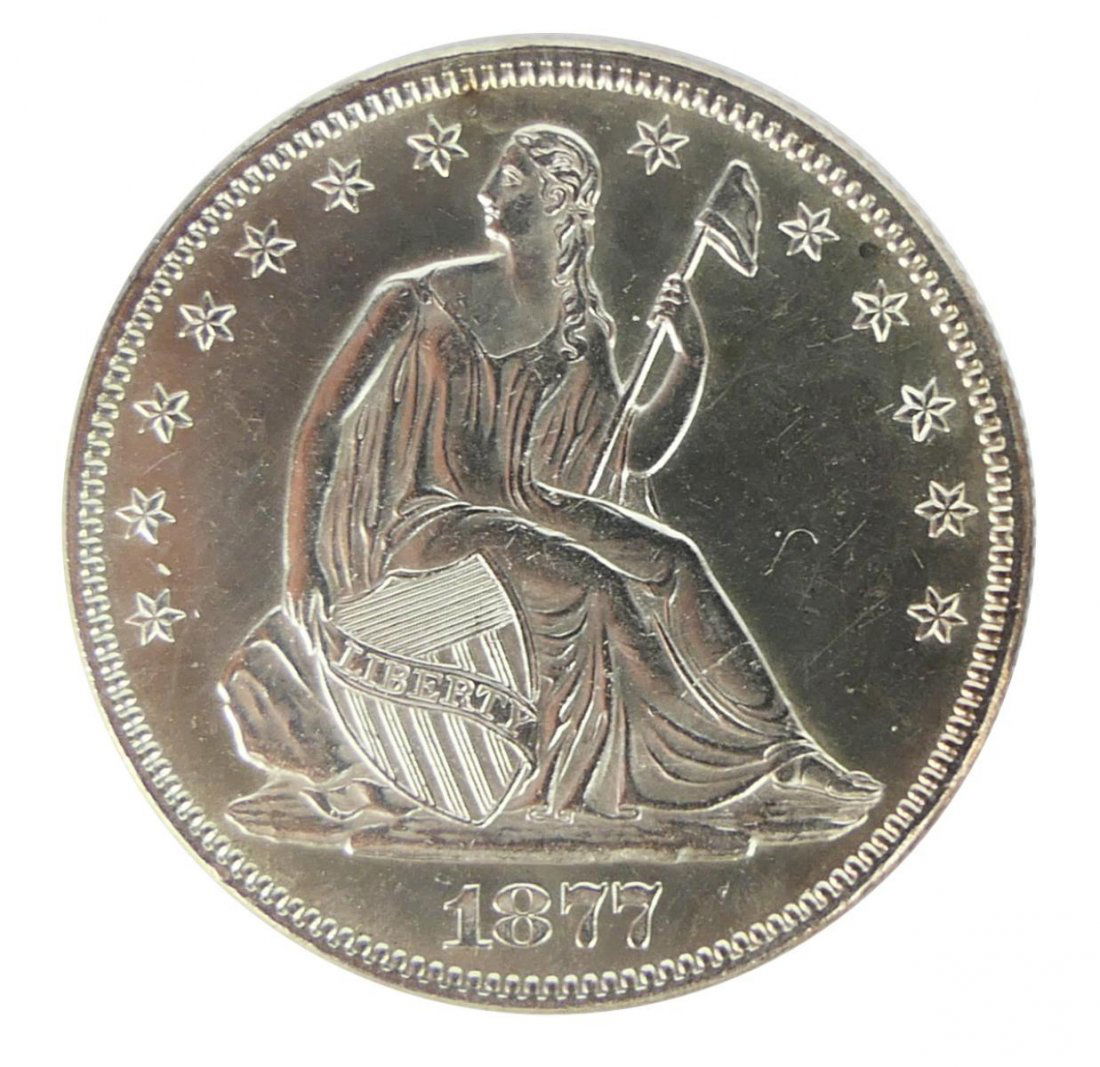 1877 SEATED LIBERTY HALF ALMOST UNCIRCULATED (1 of 2)