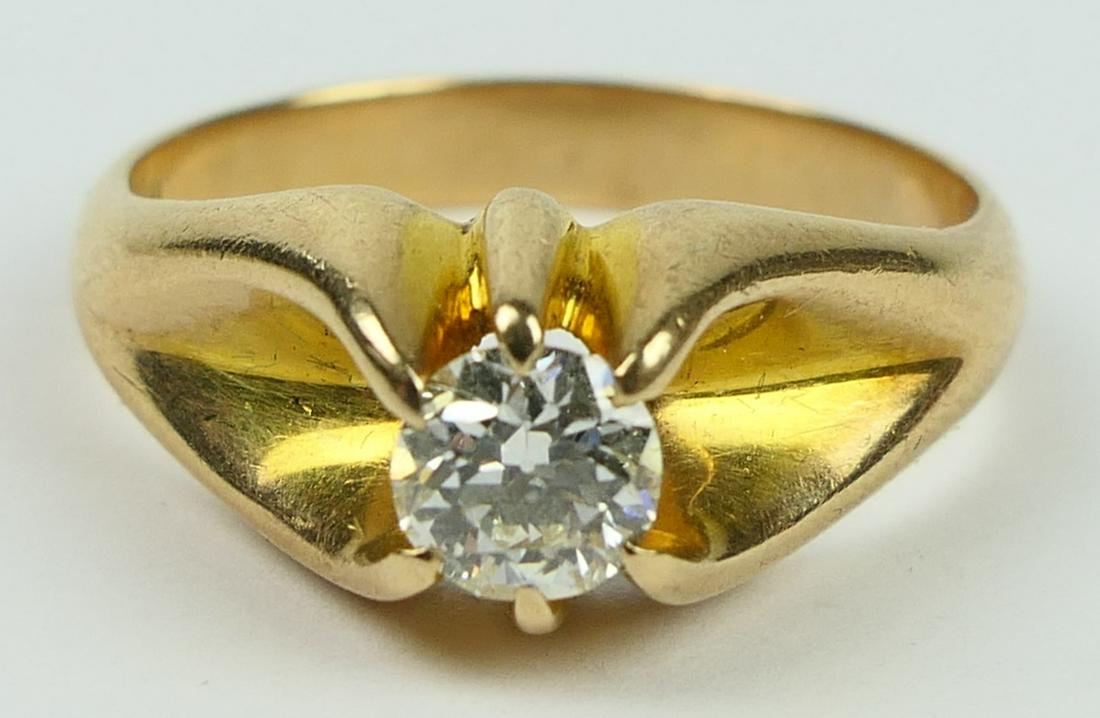 GORGEOUS SET 1 CT DIAMOND ENGAGEMENT RING (1 of 2)